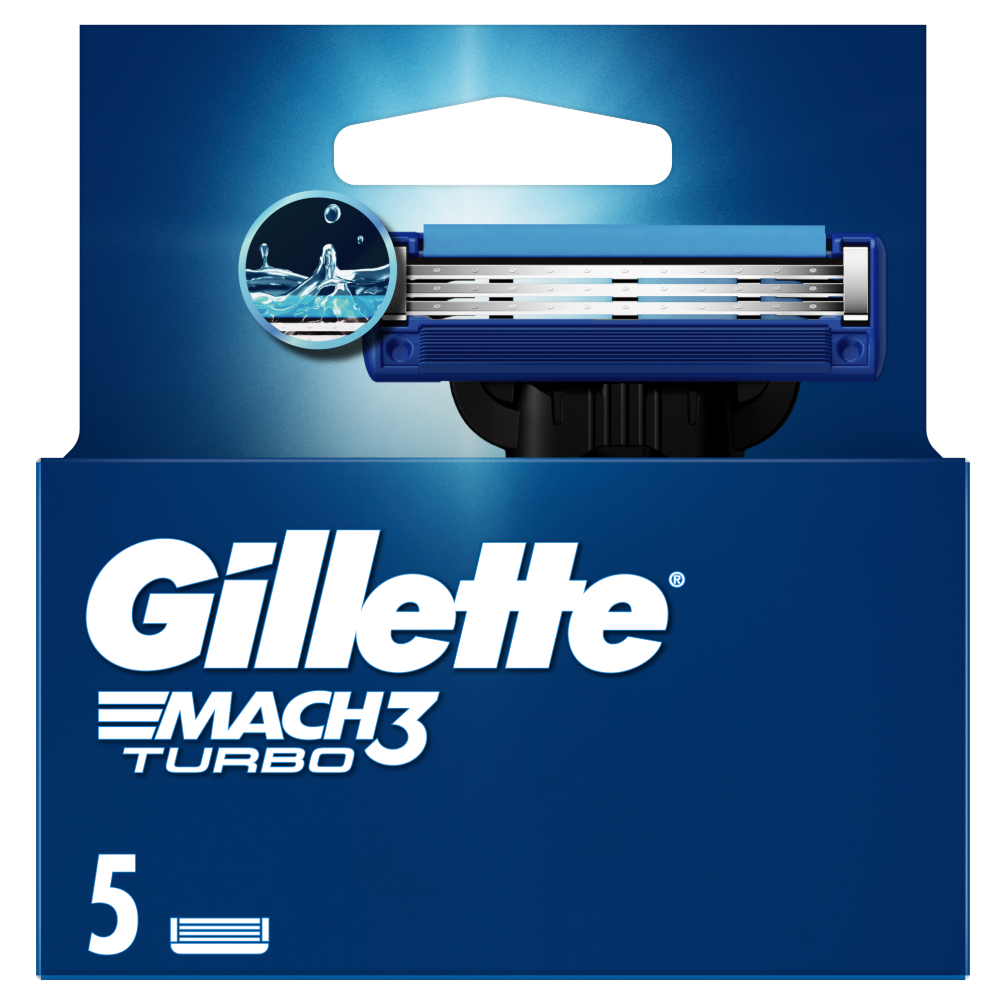 Gillette Mach3 Turbo Ostrza wymienne do maszynki do golenia dla mężczyzn, 5 sztuk zdjęcie