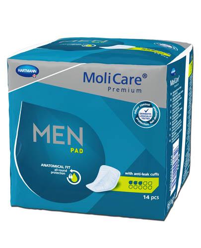 Hartmann MoliCare Premium MEN PAD 3 krople, Anatomiczne wkłady chłonne, 14 sztuk zdjęcie