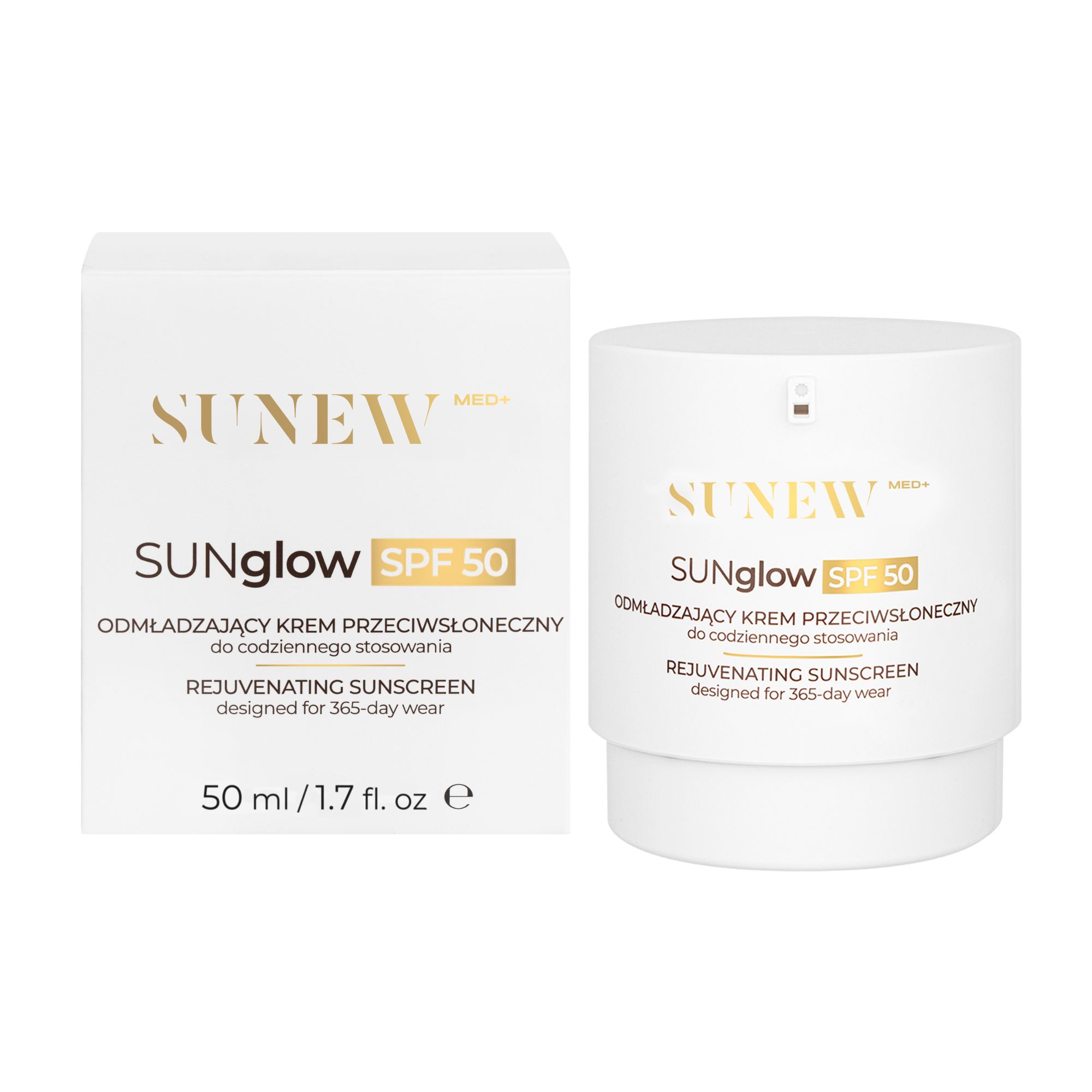 SunewMed+ SUNglow SPF50 odmładzający krem przeciwsłoneczny do codziennego stosowania, 50 ml zdjęcie