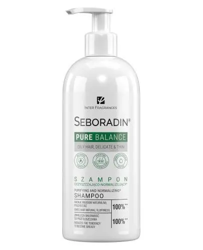 Seboradin Pure Balance, Szampon do włosów oczyszczająco-normalizujący, 400 ml zdjęcie