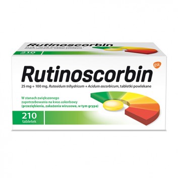 Rutinoscorbin 25 mg + 100 mg 210 tabletek