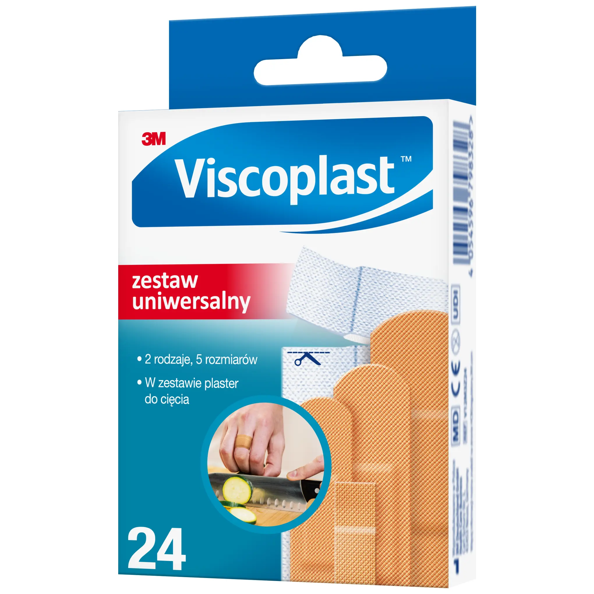 Viscoplast zestaw plastrów uniwersalny 24 sztuk