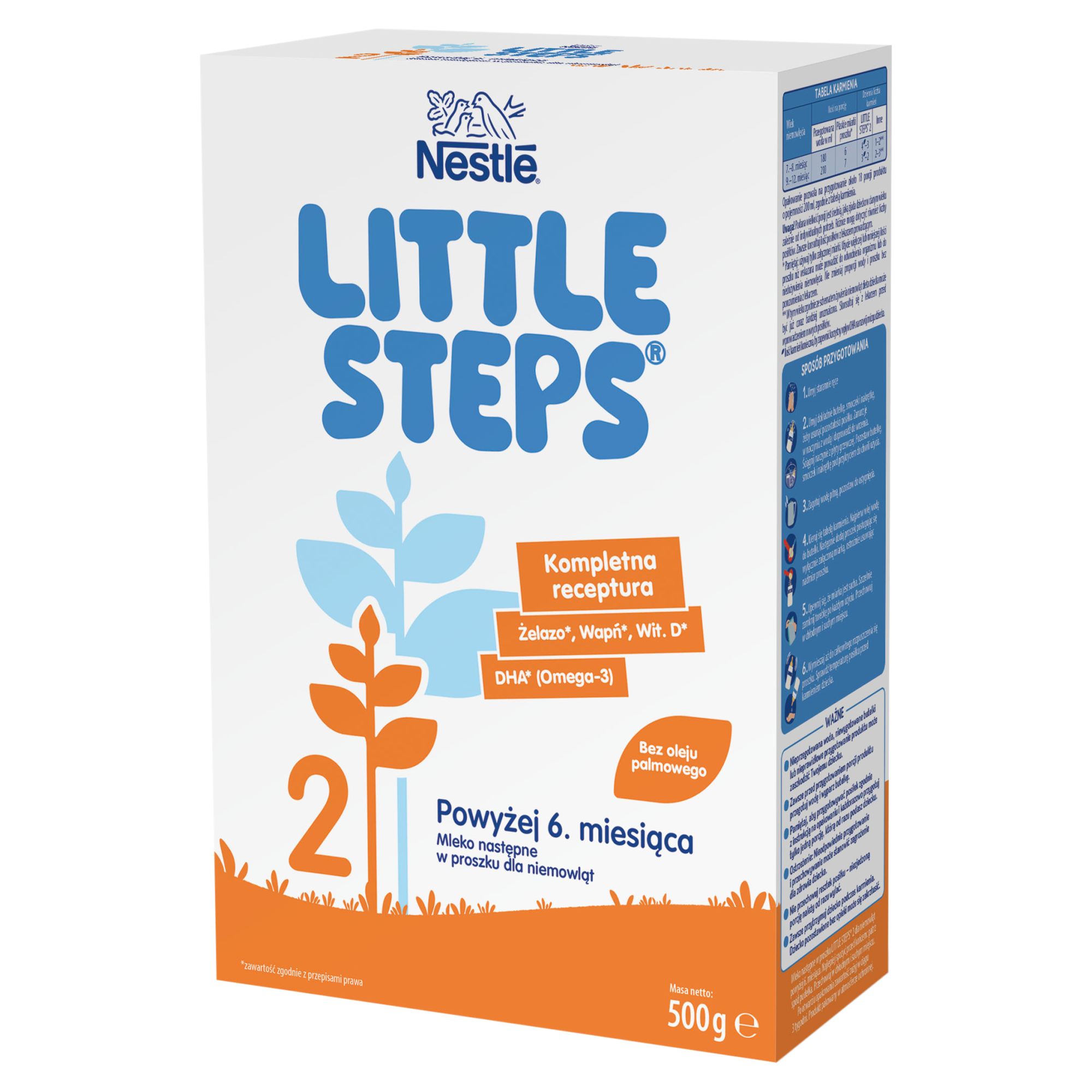 Nestle Little Steps 2 Mleko następne w proszku dla niemowląt powyżej 6. miesiąca, 500 g zdjęcie
