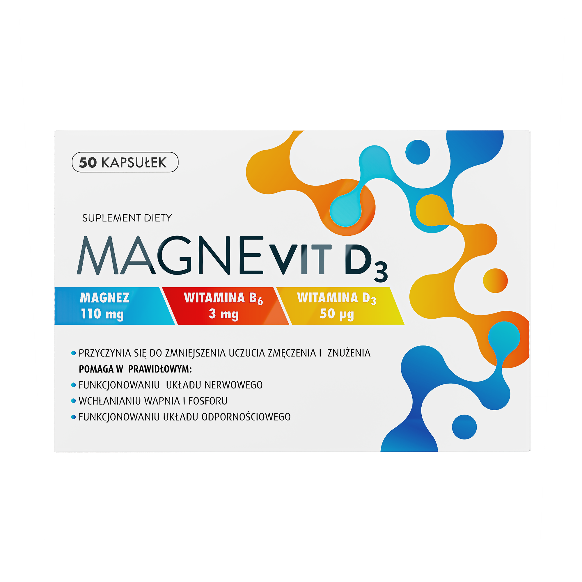 Magnevit D3, kapsułki, 50 sztuk zdjęcie
