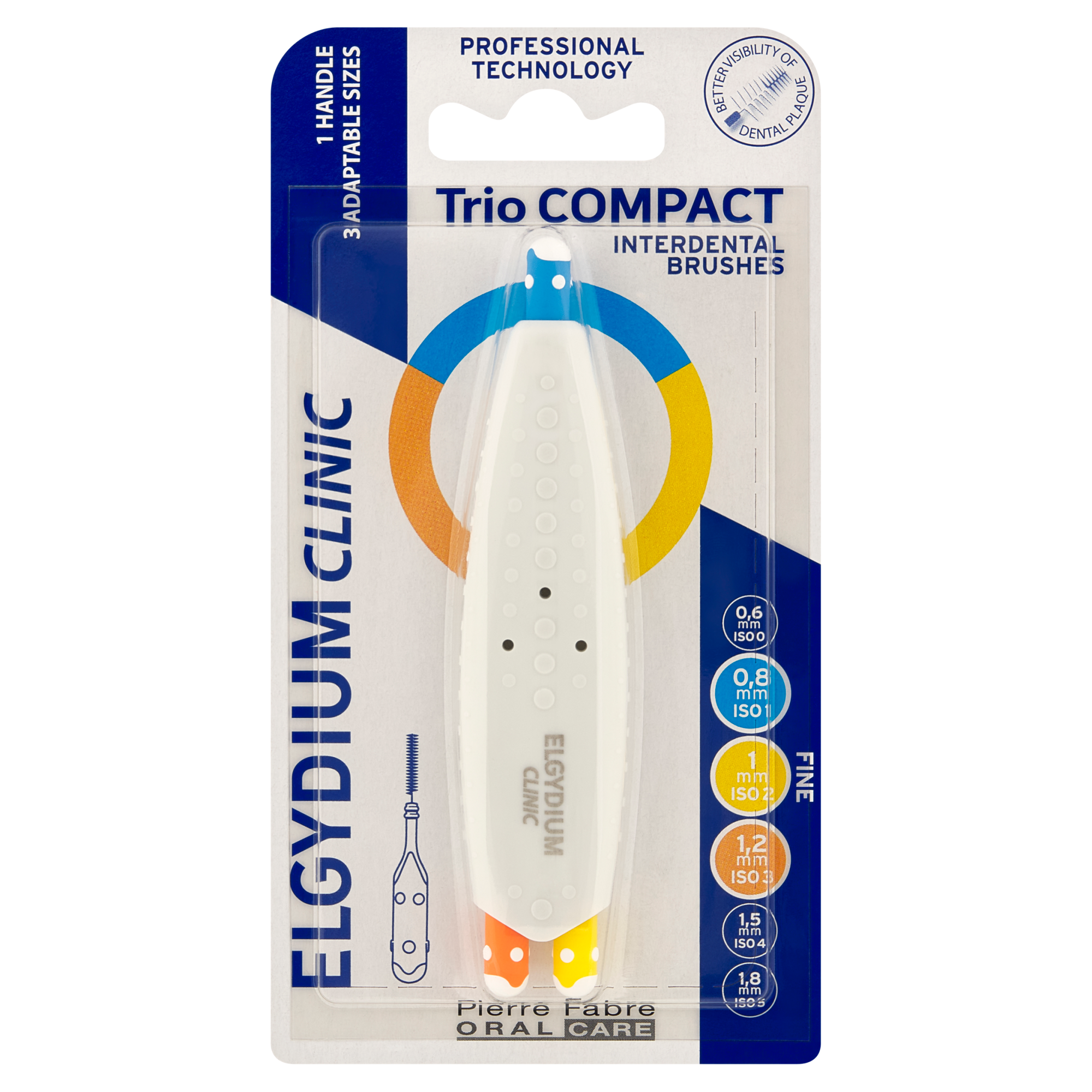 ELGYDIUM Clinic Trio Compact (ISO 1/2/3), szczoteczki międzyzębowe. zdjęcie
