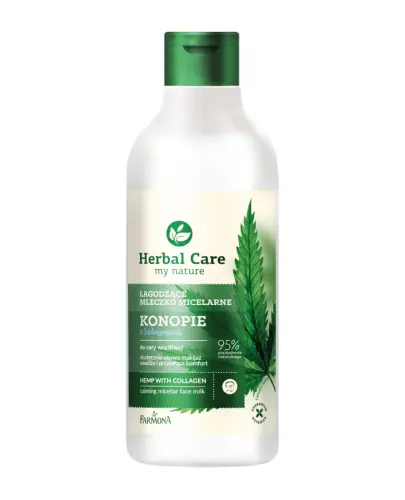 Herbal Care Łagodzące mleczko micelarne konopie z kolagenem 400 ml zdjęcie