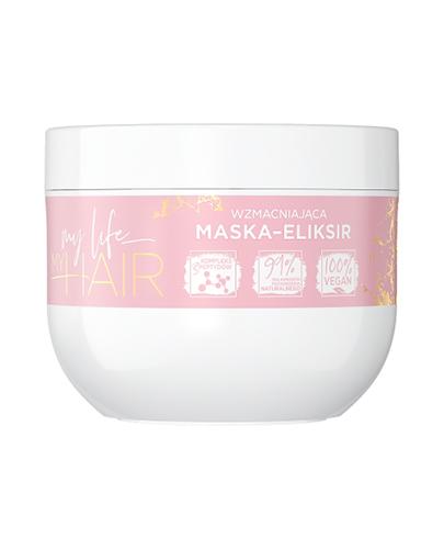 Eveline Cosmetics My Life My Hair Maska - Eliksir wzmacniająca do włosów średnioporowatych, 300 ml, cena, opinie, stosowanie zdjęcie
