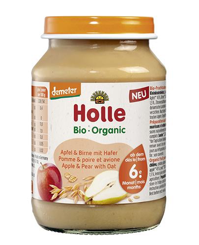 Holle Bio Deser dla niemowląt jabłko & gruszka z owsem od 6 miesiąca, 190 g zdjęcie