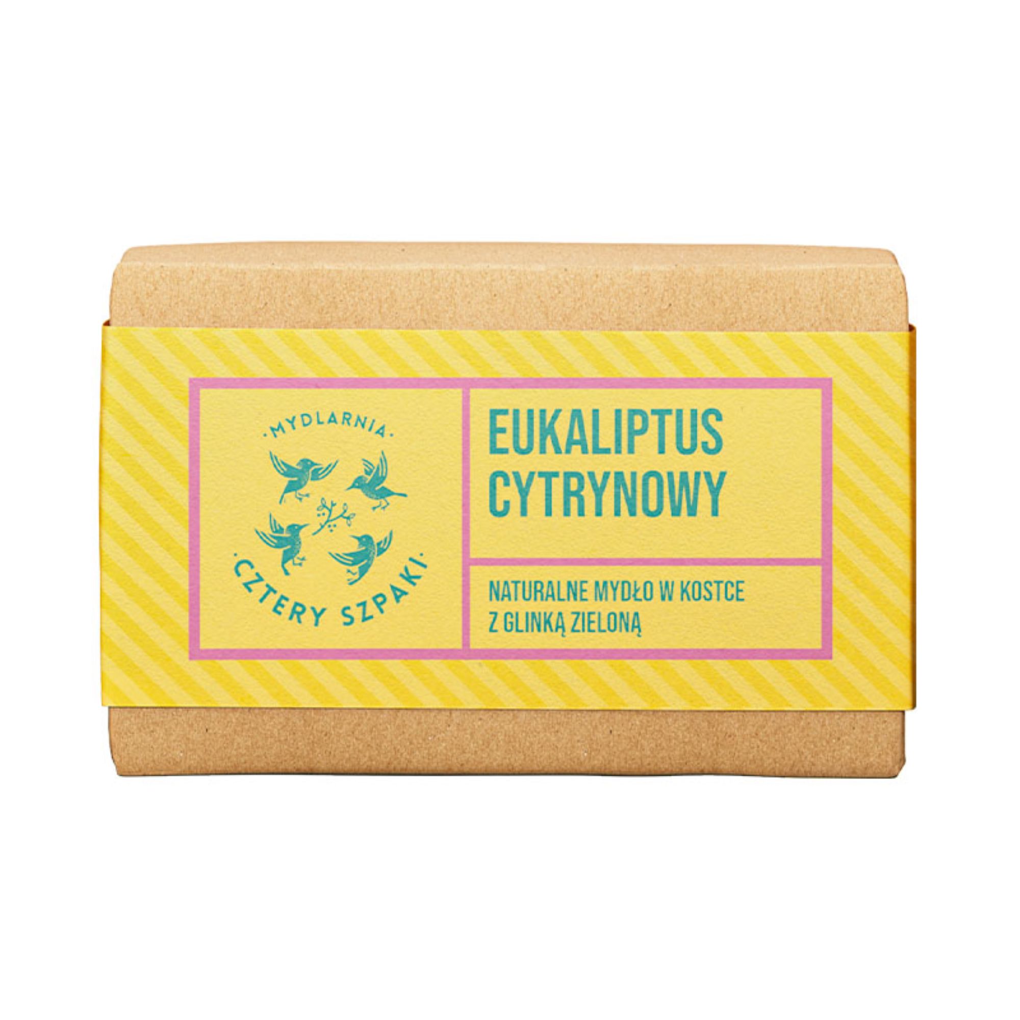 Mydlarnia Cztery Szpaki Mydło w kostce Eukaliptus Cytrynowy, 110 g zdjęcie
