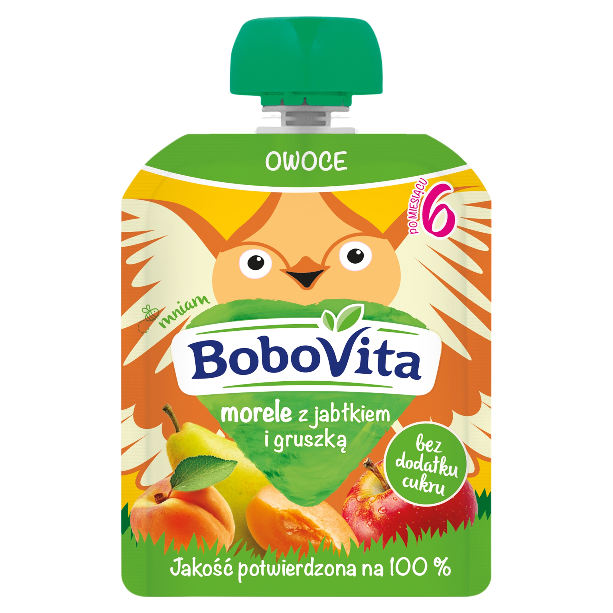 BoboVita Mus morele z jabłkiem i gruszką po 6. miesiącu, 80 g zdjęcie