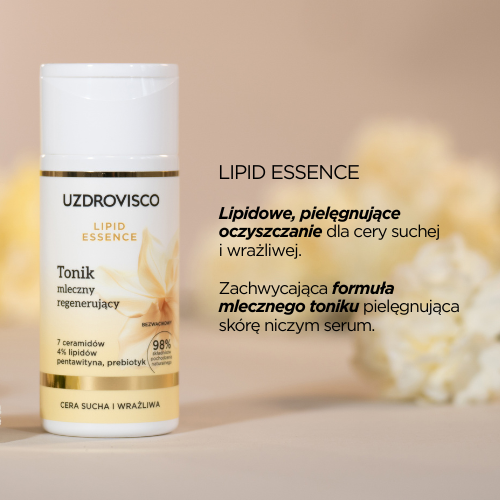 Uzdrovisco Lipid Essence, Tonik mleczny regenerujący i łagodzący, 150 ml