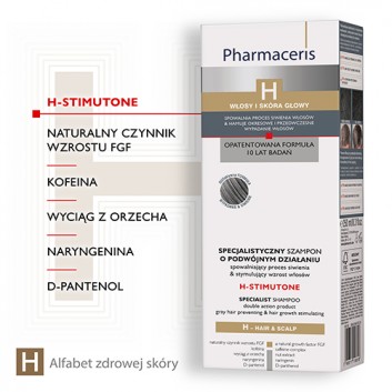 Pharmaceris H Stimutone specjalistyczny szampon spowalniający proces siwienia i stymulujący wzrost włosów 250 ml