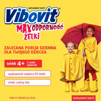 Vibovit Max Odporność, żelki, smak czarnego bzu, 50 sztuk