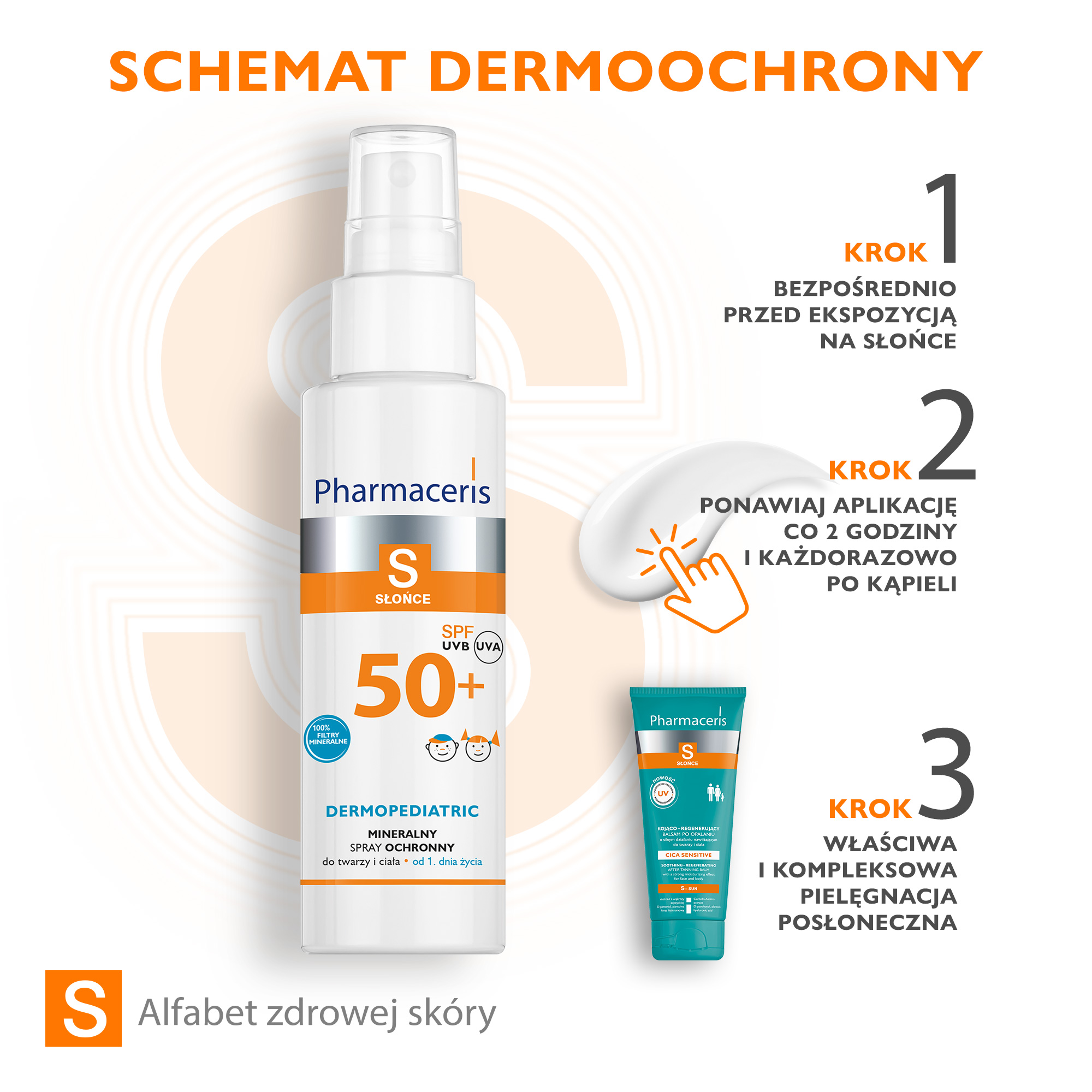 Pharmaceris S, mineralny spray ochronny do twarzy i ciała, SPF 50+ 100 ml