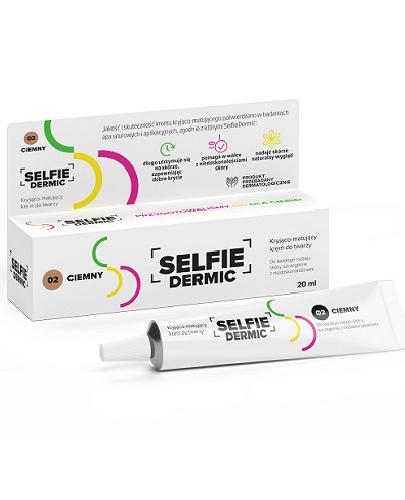 Selfie Dermic kryjąco-matujący krem do twarzy 02 ciemny 20 ml zdjęcie