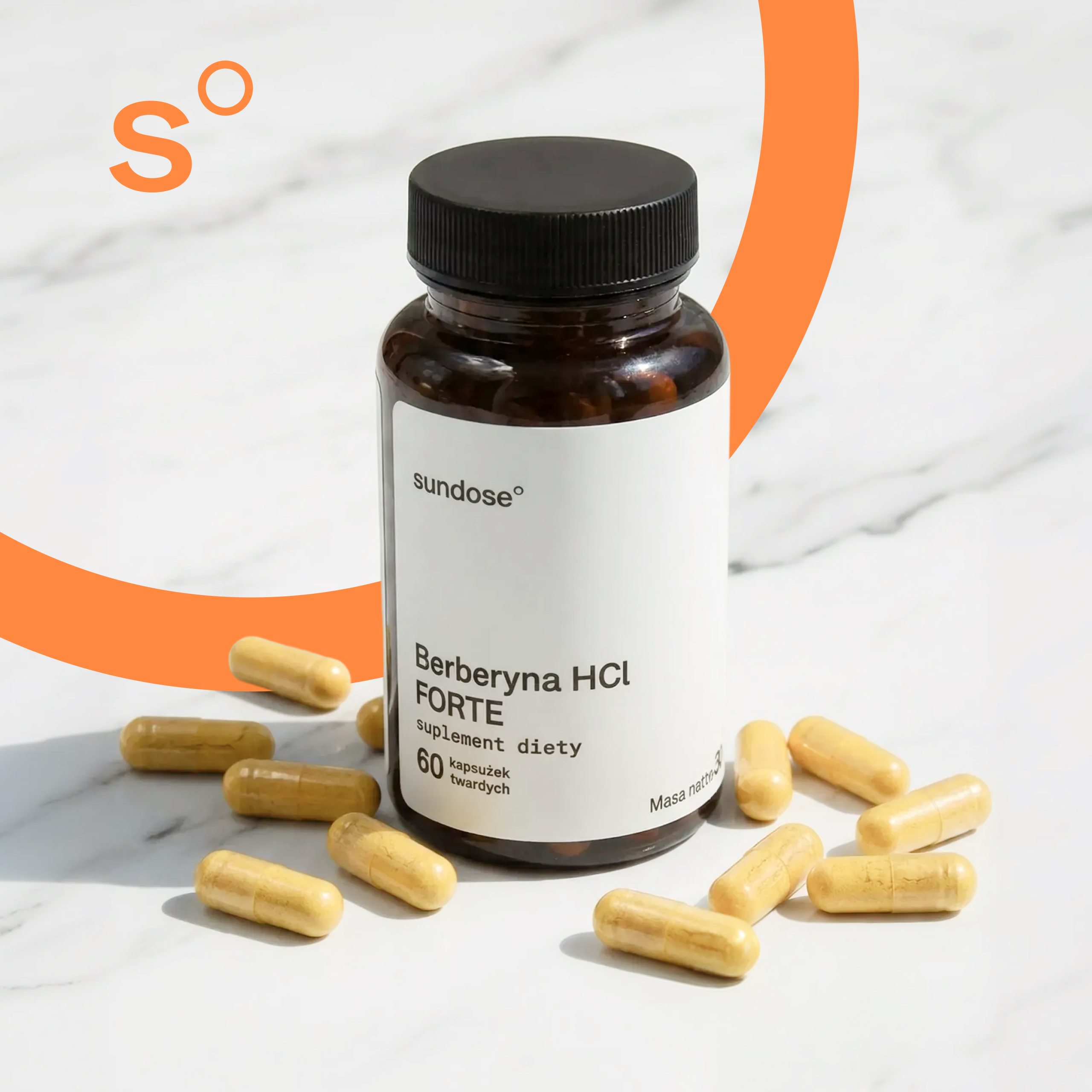 Sundose Berberyna HCl Forte, kapsułki, 60 sztuk