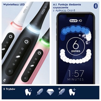 Oral-B iO 5 Różowa Szczoteczka elektryczna, 1 sztuka