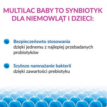 Multilac Baby, Synbiotyk krople, 2 x 5 ml