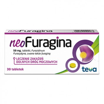 NeoFuragina 50 mg leczenie zakażeń dróg moczowych 30 tabletek