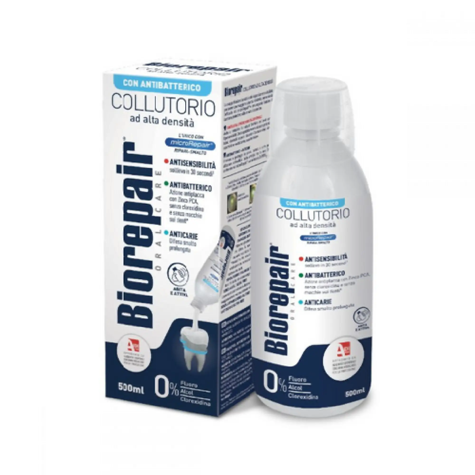 Biorepair Płyn do płukania ust antybakteryjny z microRepair 3in1, 500 ml zdjęcie