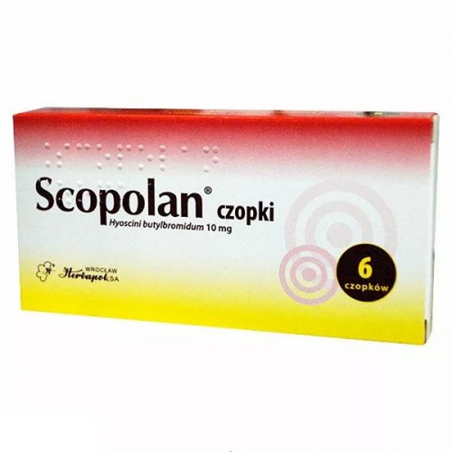 Scopolan 10 mg czopki doodbytnicze 6 sztuk