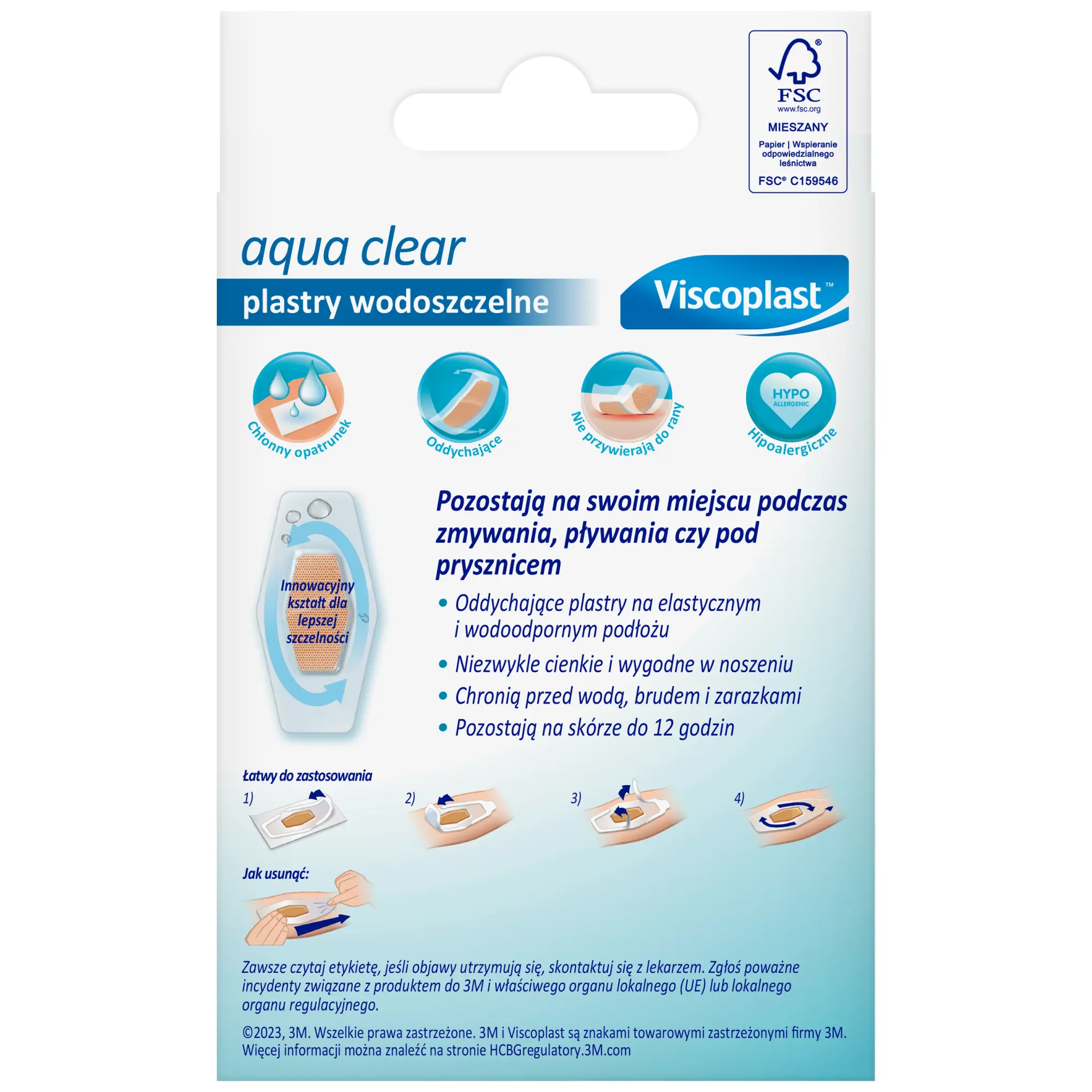 Viscoplast Aqua Clear plastry wodoszczelne 14 sztuk