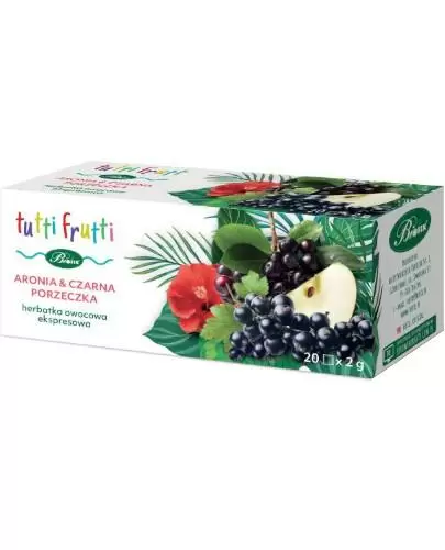 BiFix tutti frutti aronia i czarna porzeczka herbatka owocowa ekspresowa 20 torebek zdjęcie