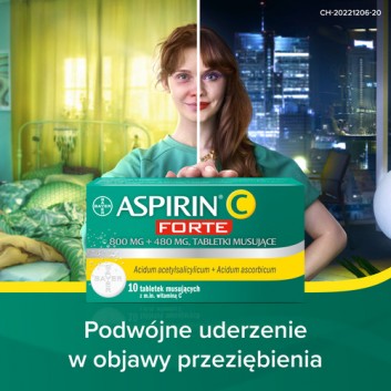 Aspirin C Forte 800mg + 480mg 10 tabletek musujących z witaminą C