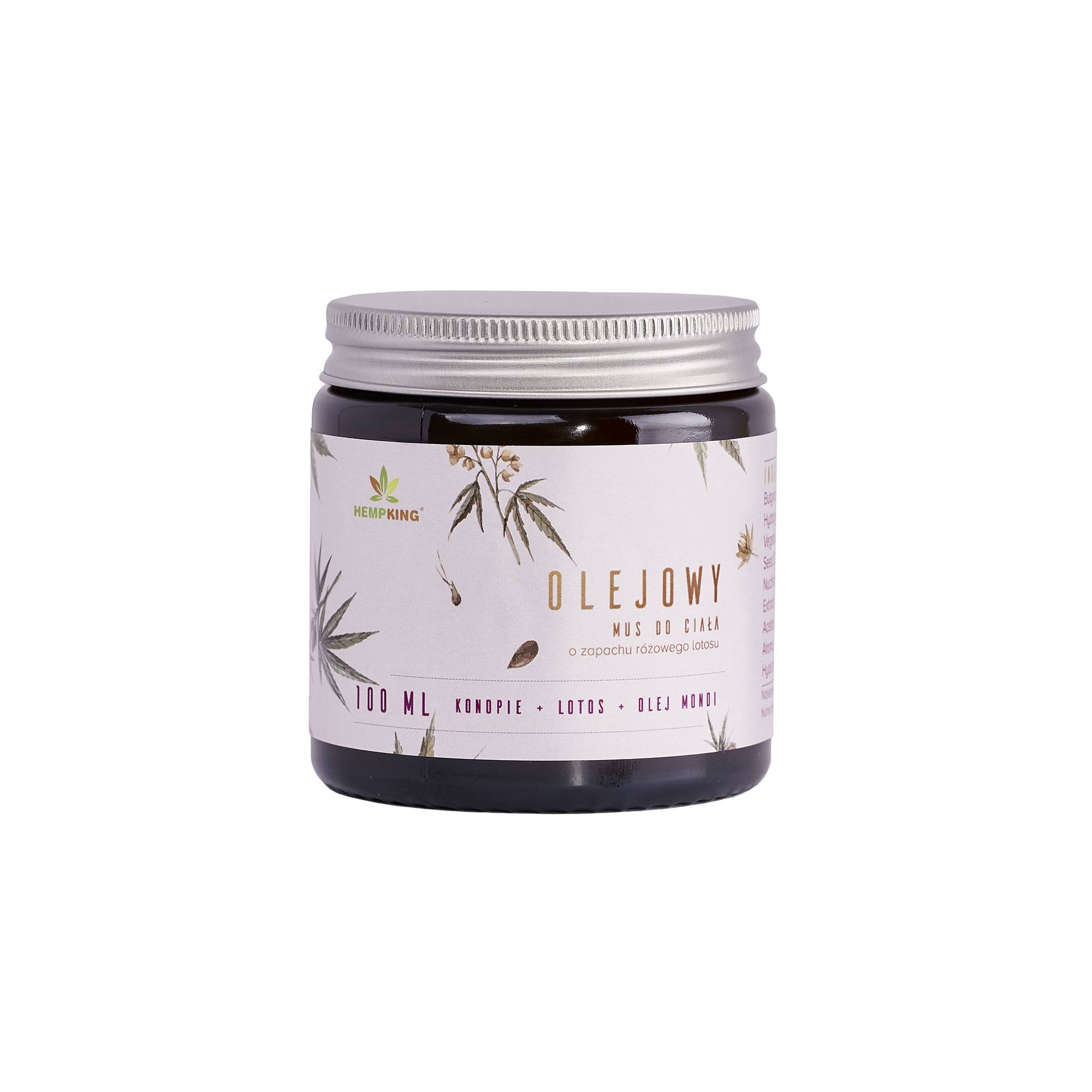 HempKing olejowy mus konopny z CBD do ciała o zapachu różowego lotosu 100 ml zdjęcie