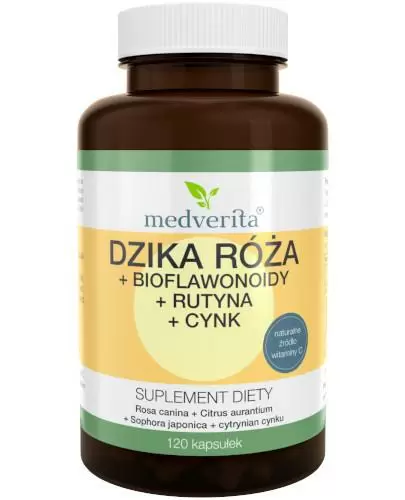 Medverita Dzika róża + Bioflawonoidy + Rutyna + Cynk 120 kapsułek zdjęcie