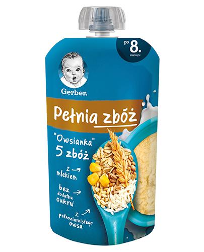 Gerber Pełnia Zbóż Owsianka 5 zbóż po 8. miesiącu, 110 g cena, opinie, skład zdjęcie