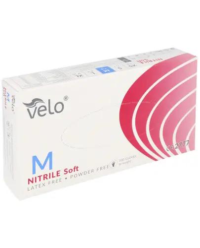 VELO SOFT Rękawice nitrylowe bezpudrowe rozmiar M, 100 sztuk zdjęcie