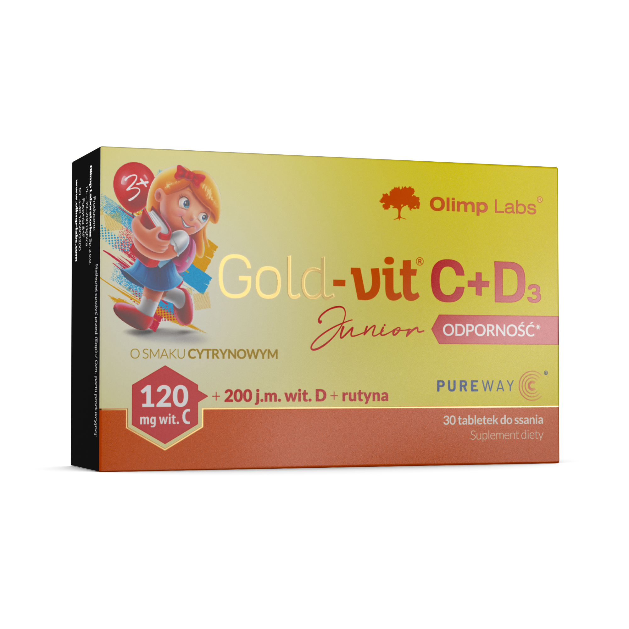 Olimp, Gold-Vit C+D3 Junior Odporność, 30 tabl. zdjęcie
