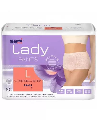 Seni Lady Pants majtki chłonne rozmiar L 10 sztuk zdjęcie