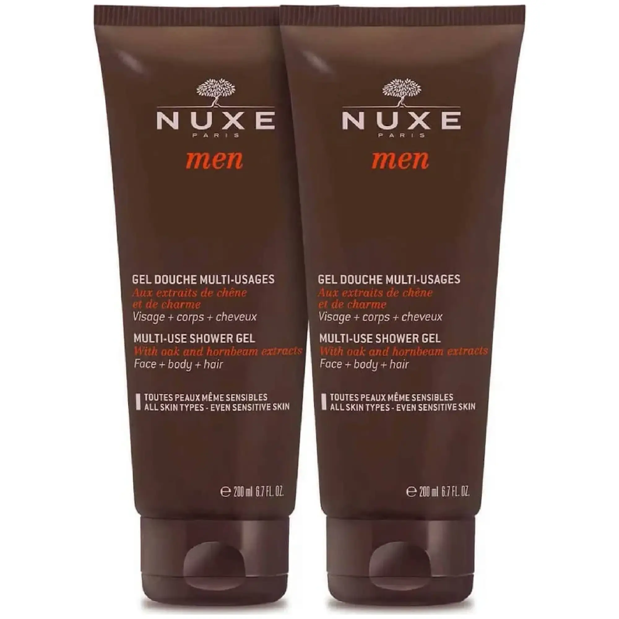 Nuxe Men Boost, Zestaw wielofunkcyjny żel pod prysznic, 2 x 200 ml zdjęcie