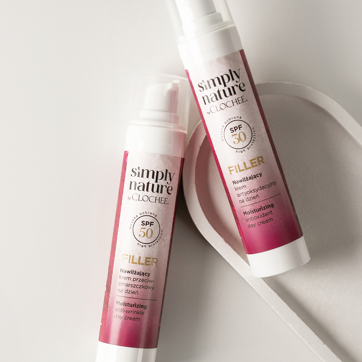 Clochee Simply Nature Filler  SPF 50 na dzień, 50 ml