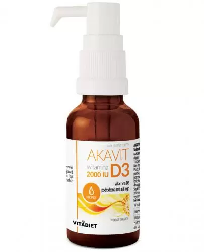 VitaDiet Akavit Witamina D3 2000 IU krople 29,4 ml zdjęcie