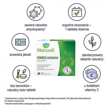 NATURELL Ginkgo Intensiv - 60 tabl.