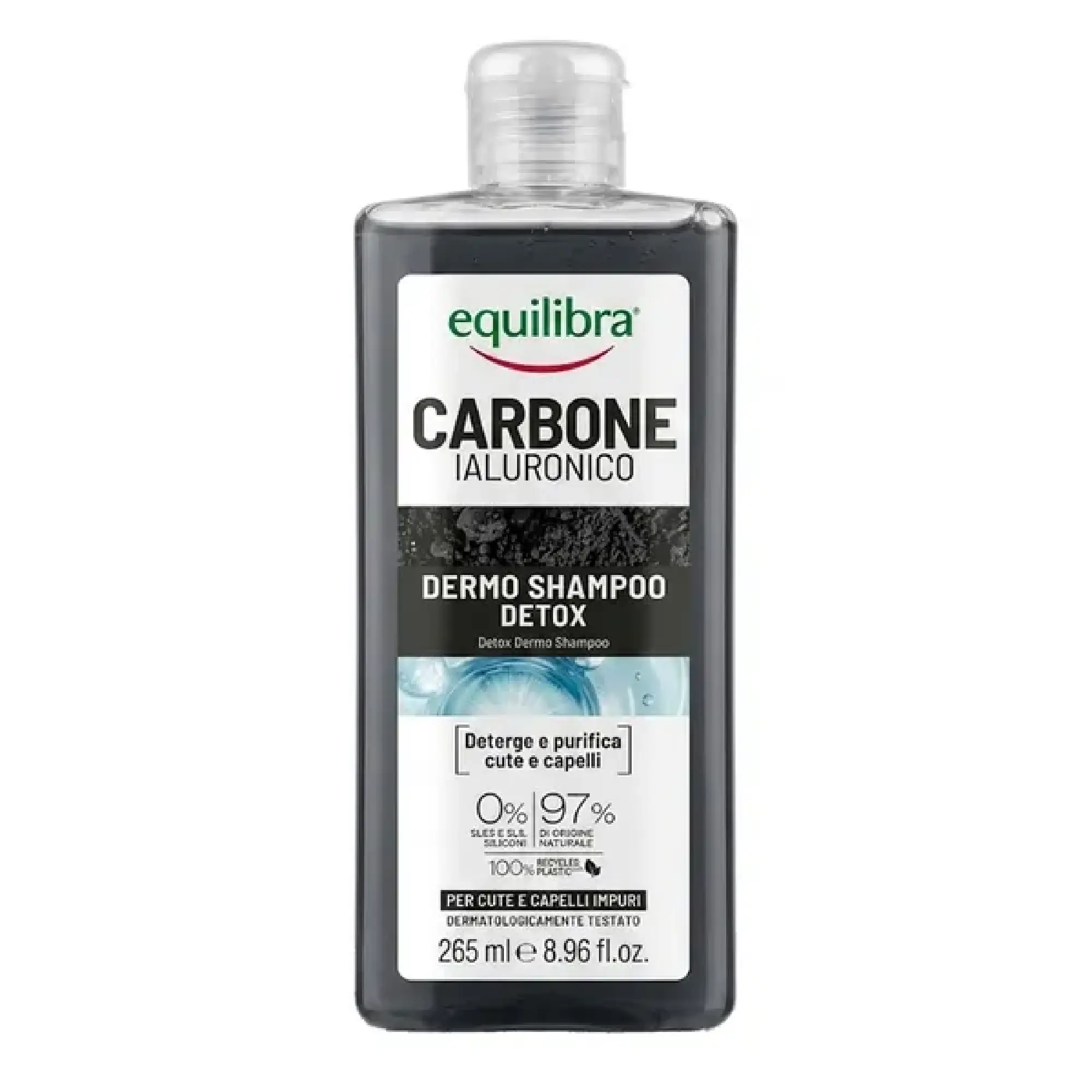 Equilibra Naturale, szampon oczyszczający z aktywnym węglem, 265 ml zdjęcie