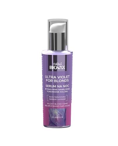 Biovax Ultra Violet Intensywnie Nawilżające Serum tonujące na noc do włosów blond i siwych, 100 ml zdjęcie