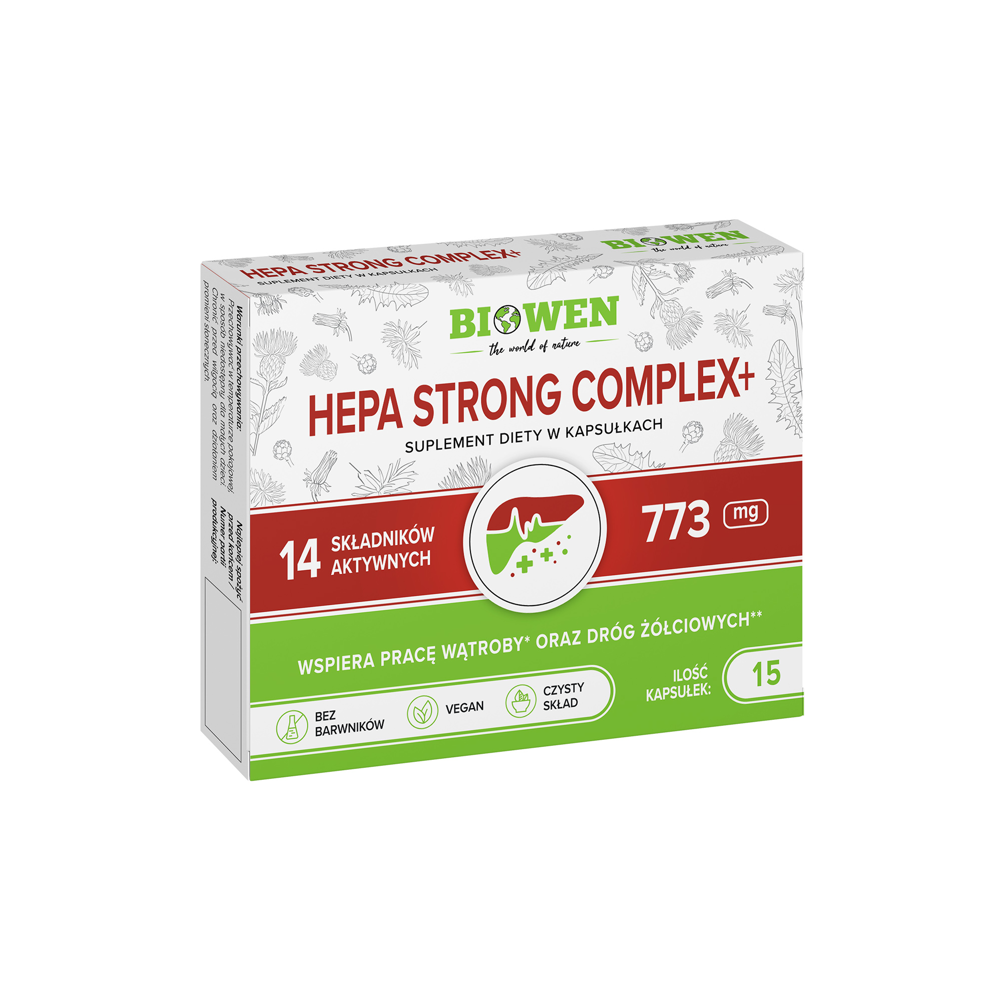 Biowen, Hepa Strong Complex+, kapsułki, 15 sztuk zdjęcie