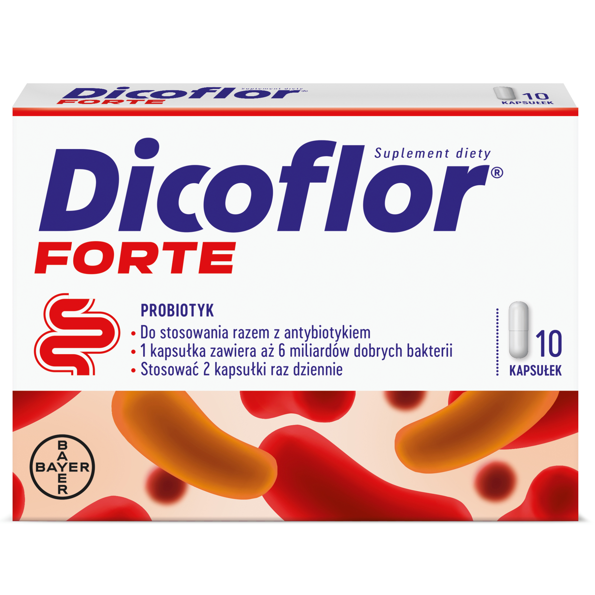 Dicoflor Forte kapsułki, 10 sztuk zdjęcie
