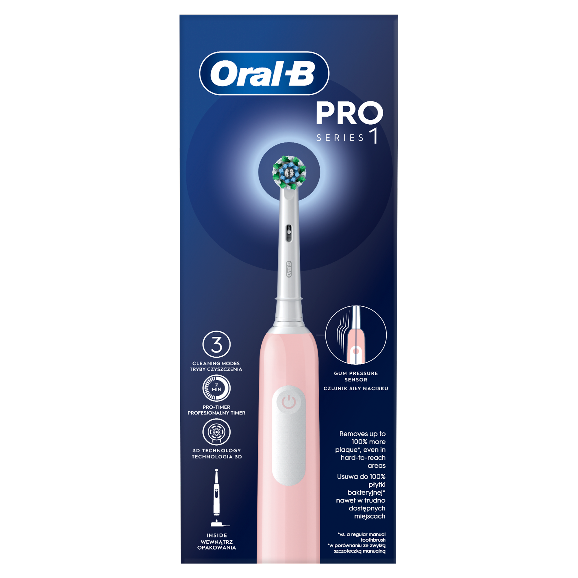 Oral-B Pro Series 1 Różowa szczoteczka elektryczna, 1 sztuka zdjęcie