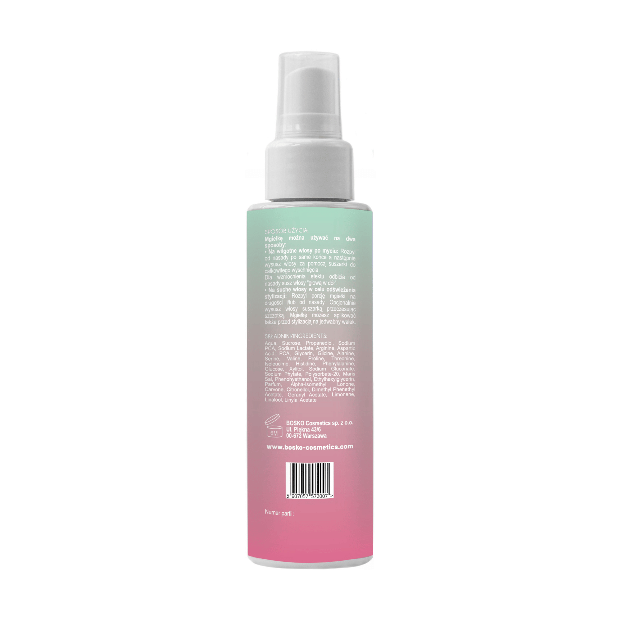 Bosko Mgiełka do włosów zwiększająca objętość, 100 ml