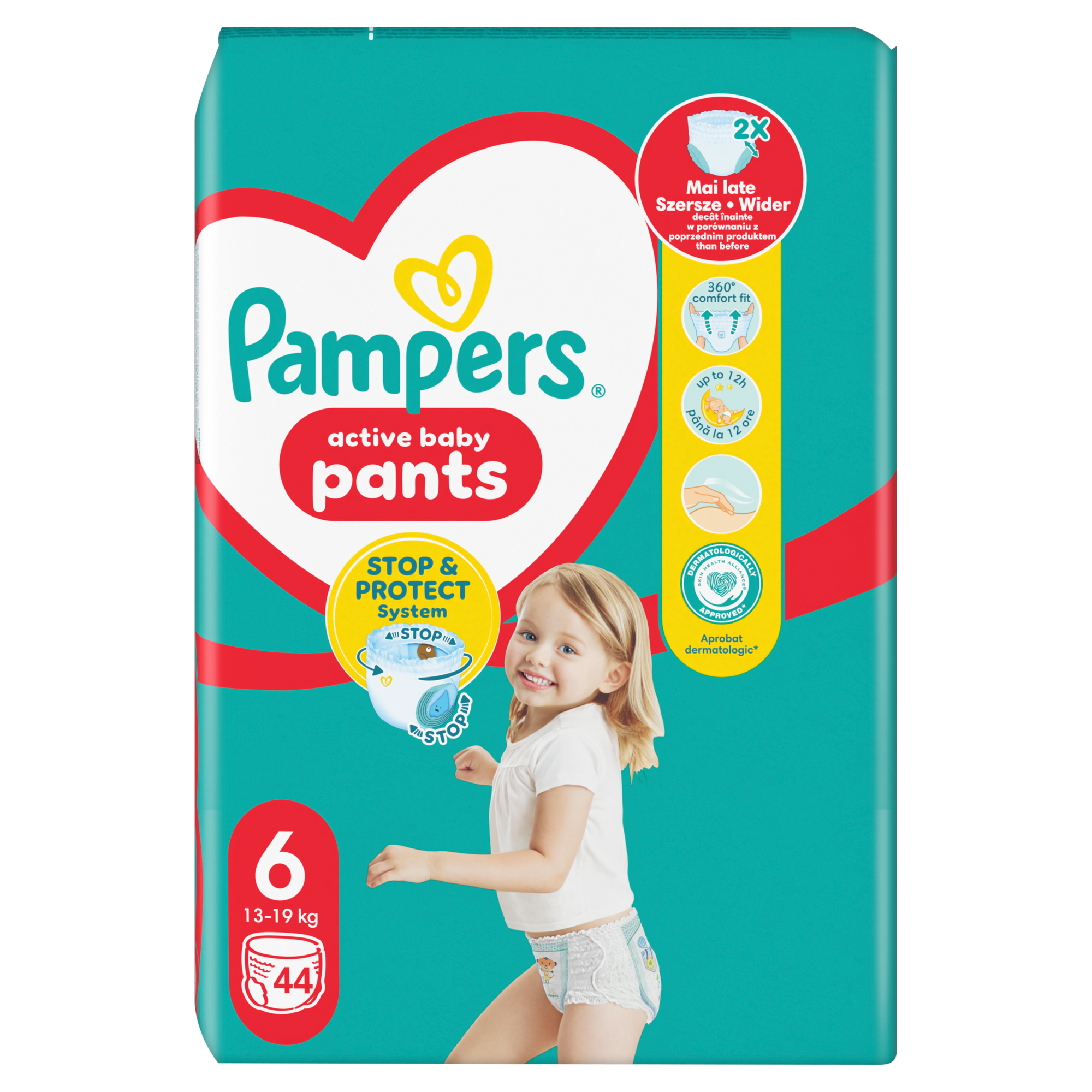 Pampers Pants Pieluchomajtki, rozmiar 6, 14-19 kg,  44 sztuki zdjęcie