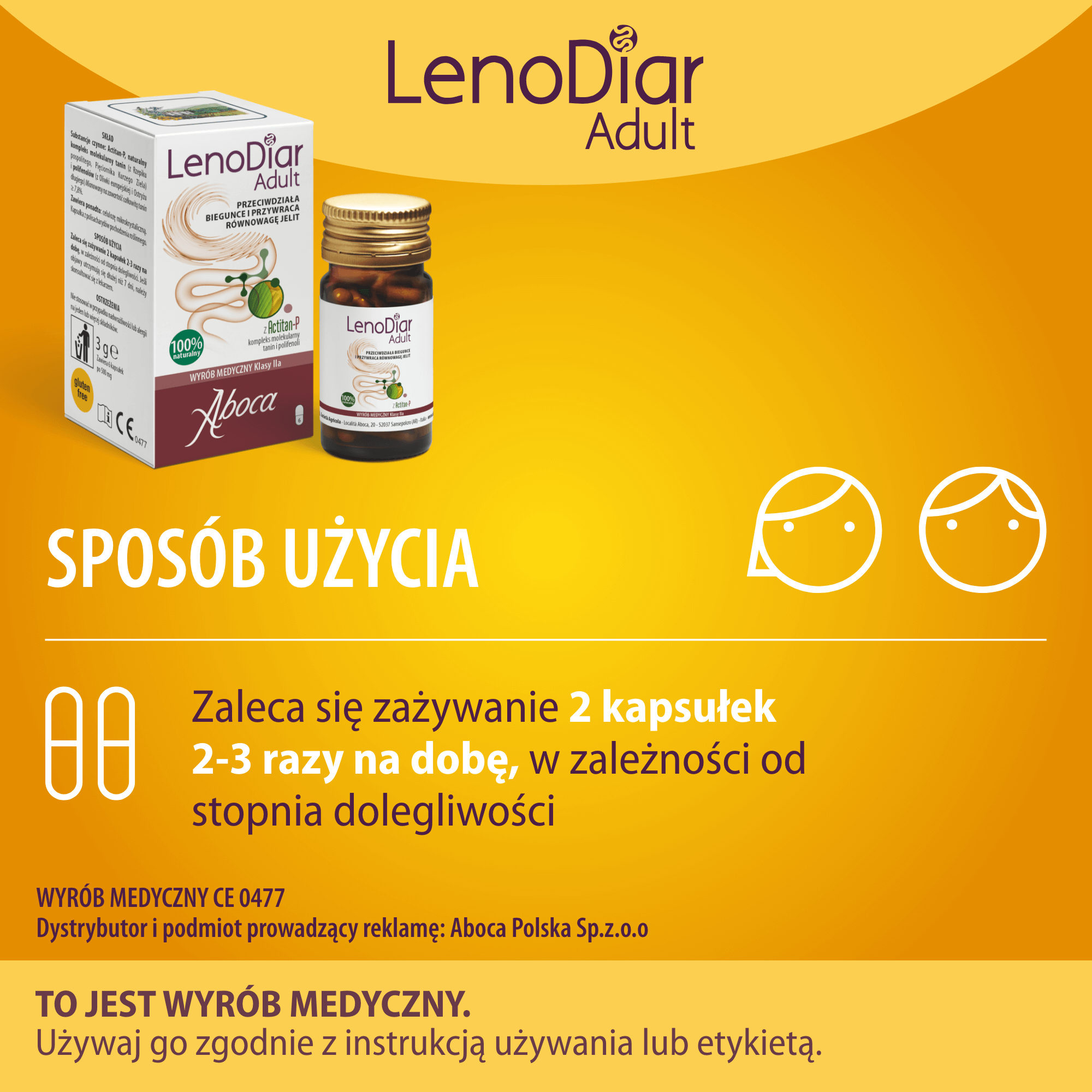 Aboca LenoDiar Adult 20 kapsułek