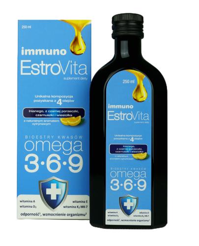 EstroVita Immuno Omega 3 - 6 - 9 Na odporność, 250 ml, cena, opinie, składniki zdjęcie