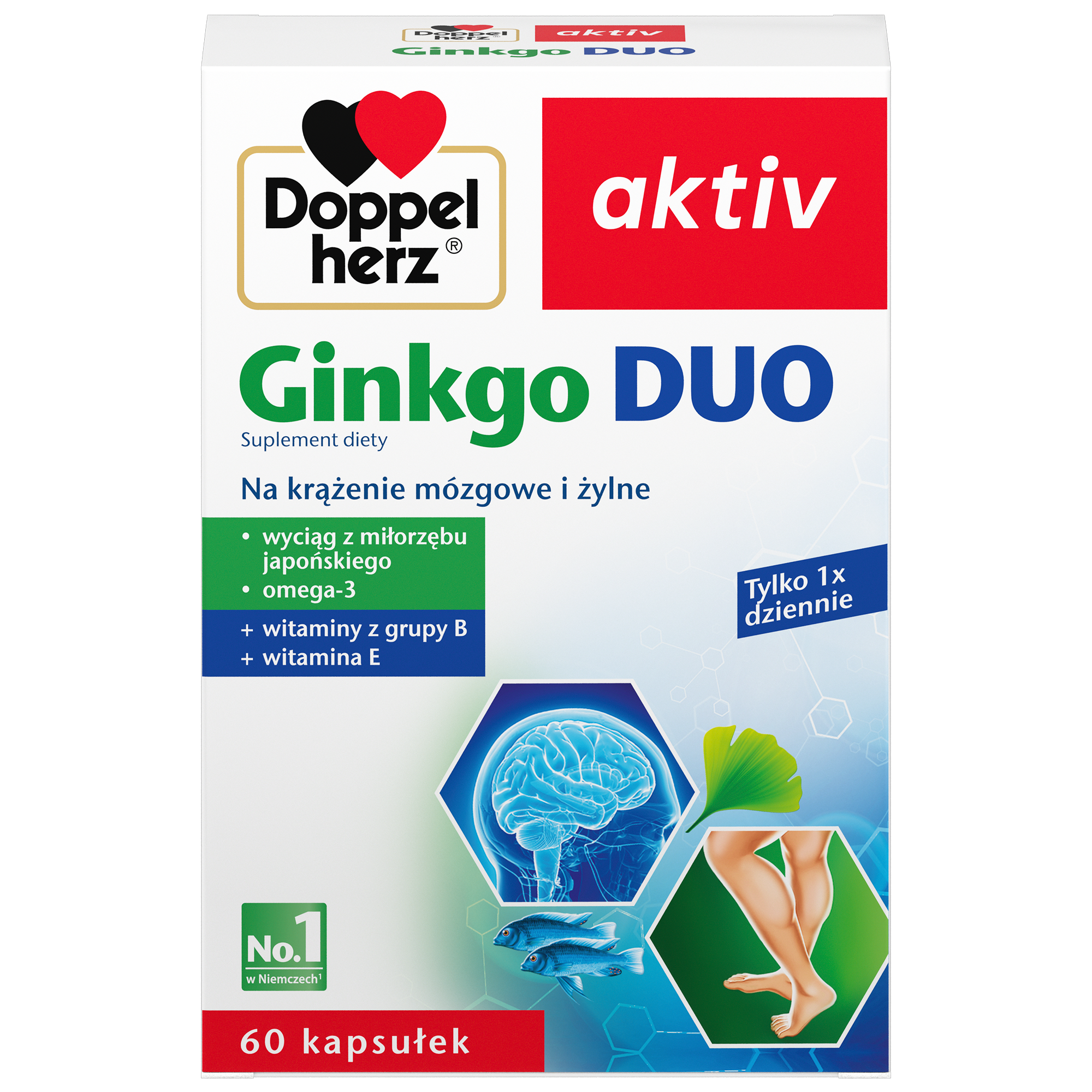Doppelherz Aktiv Ginkgo Duo 60 kapsułek zdjęcie