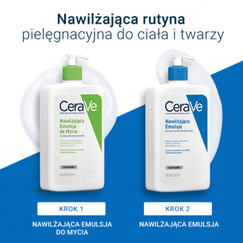 CeraVe, nawilżająca emulsja do skóry suchej i bardzo suchej, 1000 ml