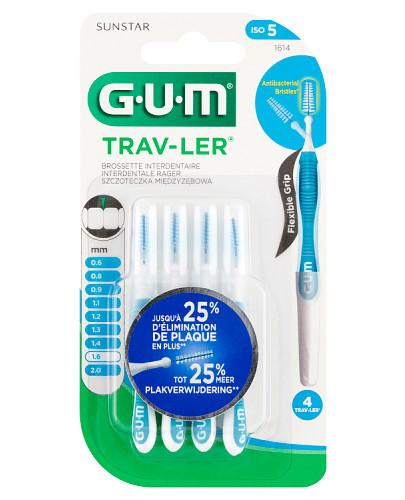 Sunstar GUM Trav-Ler Szczoteczki międzyzębowe 1,6 mm, 4 sztuki zdjęcie